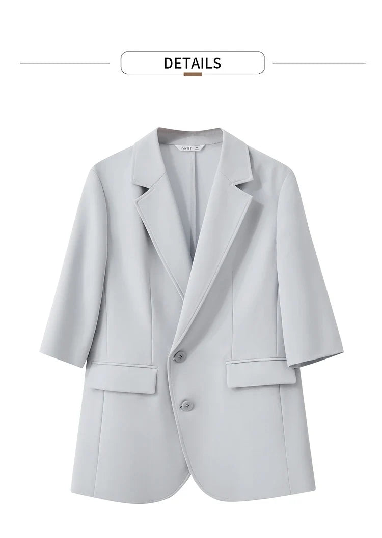 Minimalism 2024 Summer New Commuter Fashion Loose Blazer High Waist Casual Solid Pants Women's Clothes Separately 12442201