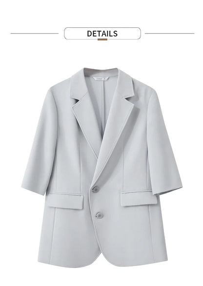 Minimalism 2024 Summer New Commuter Fashion Loose Blazer High Waist Casual Solid Pants Women's Clothes Separately 12442201
