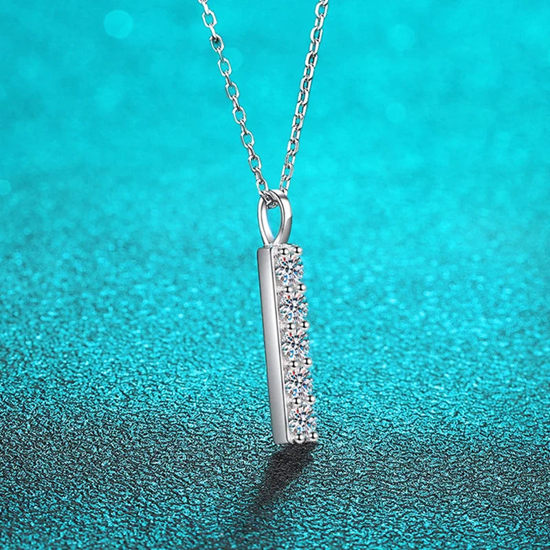 D Color 5 Gems Full Moissanite Necklace for Women Man Sparkling Lab Created Diamond Pendant S925 Sterling Silver 925