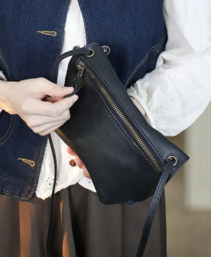 Soft Genuine Leather Women Messenger Bag Female Real Leather Crossbody Shoulder Bags Small Handbag Retro Phone Bag for Girls