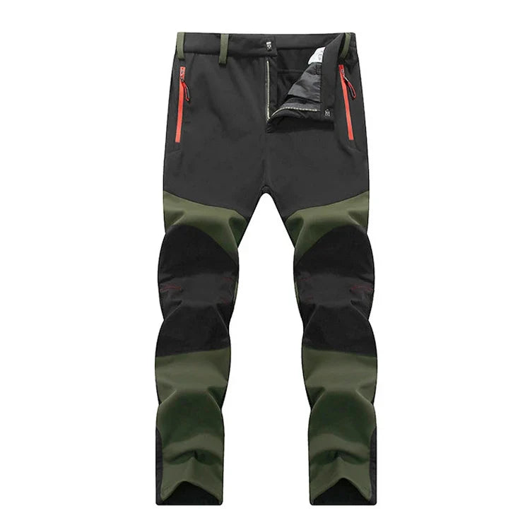Men Trekking Pants Hiking Snow Autumn Winter Outdoor Soft Shell Thick Cloth Windproof Colorful Warm Camping Trousers