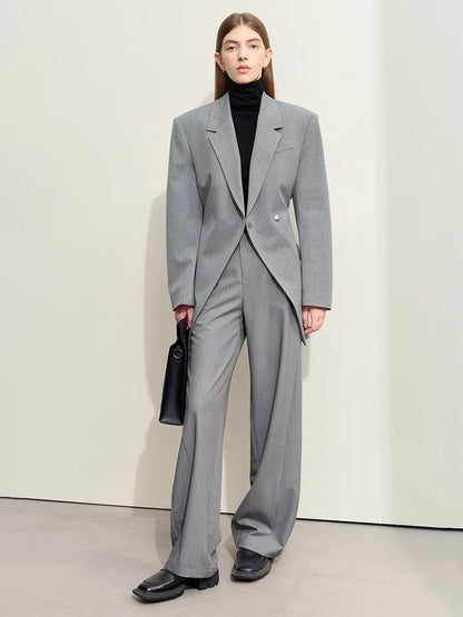 Fall Clothes 2024 Women Blazers Vintage Coat Autumn Western Long Jacket Solid Slim-fit Office Lady Basics Blazer 12443153