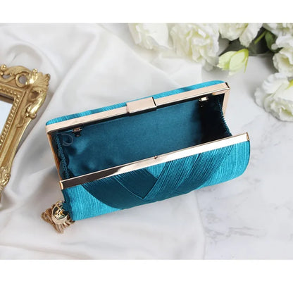 Silky Satin Tassel Banquet Bag, Women Elegant Chain Evening Clutch, Cheongsam Fashion Handbag