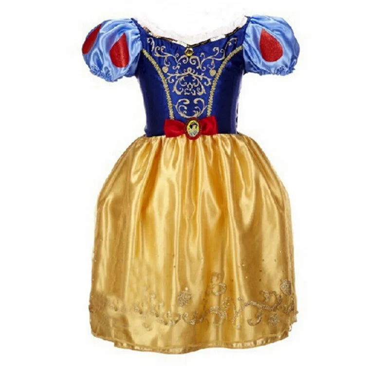Disney Cinderella Cosplay Costume Kids Clothes for Girls Sequins Princess Dress with Floral Bow Birthday Party Ball Gown