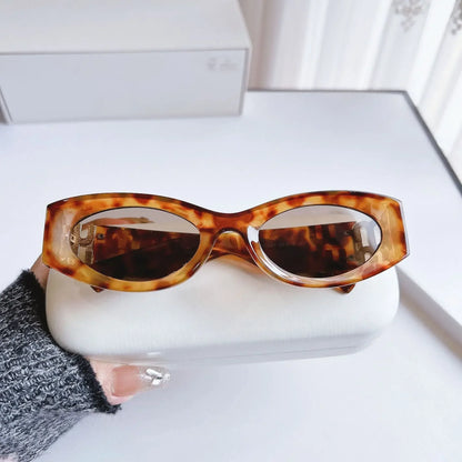 New Cat Eye Retro Fashion Sunglasses for Women Ins UV400 Vintage  UV400 Sun Glasses Gafas De Sol Vintage Sunglass Para Mujer
