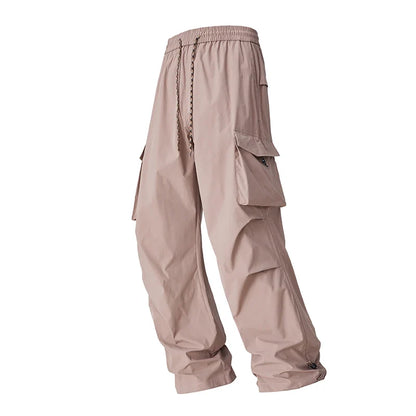 Autumn Hiking Pants Elastic Waist Outdoor Waterproof Camping Trousers Women Large Pocket Breathable Mountaineering Cargo Pants