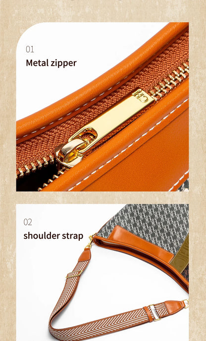 Large Capacity Commuter Women's Bag Women's Tote BagNew Splicing Design Dual Purpose Shoulder Bag