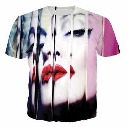 Y2K Singer Madonna Graphic T Shirts Summer Women Men Clothing Fashion Casual Tops Tees Harajuku Streetwear Oversized T-shirt
