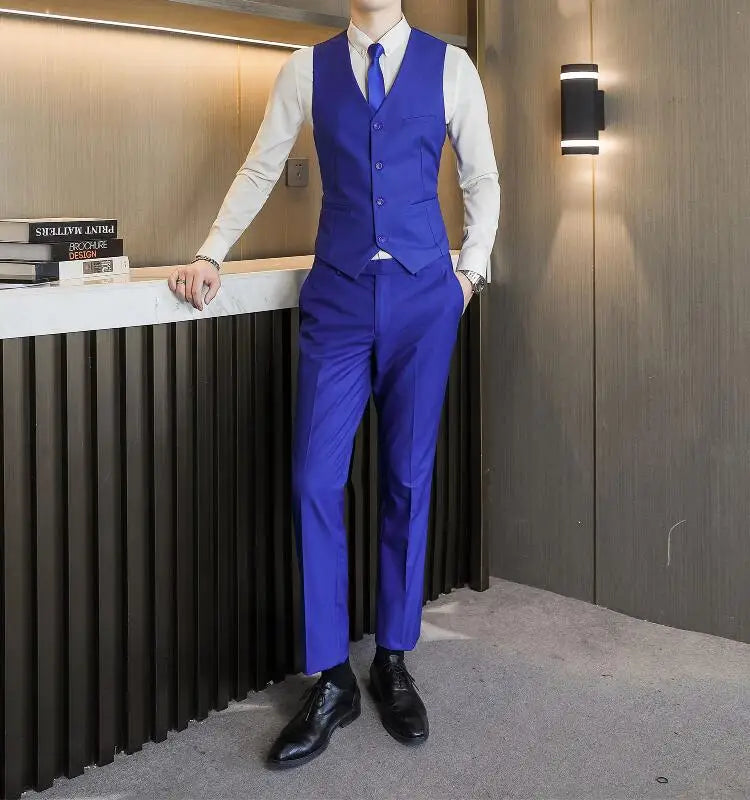 Vest for Men 17 Colors Solid Color Slim Single Breasted Waistcoat Business Fashion Casual High Quality Men Clothing Suit Vests