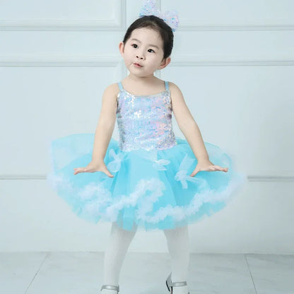 Children's Day Dance Dress Girl Ballet Princess Summer Dresses Girls Ballet Sequins Outfit Kids Clothes Vestidos Birthday Gift