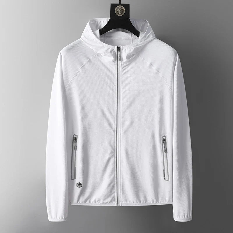 UPF50+ Summer UV Protection Hoodie Unisex Breathable Ice Silk Outdoor Sports Couple's Beach Street Style Lightweight Jacket