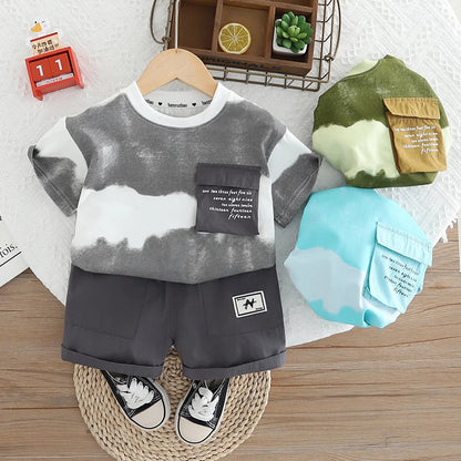 Summer Children Kid Boys Girls Cotton Clothes Full Printed T-shirt Shorts Toddler Clothing Baby Tracksuit Infant Casual Set