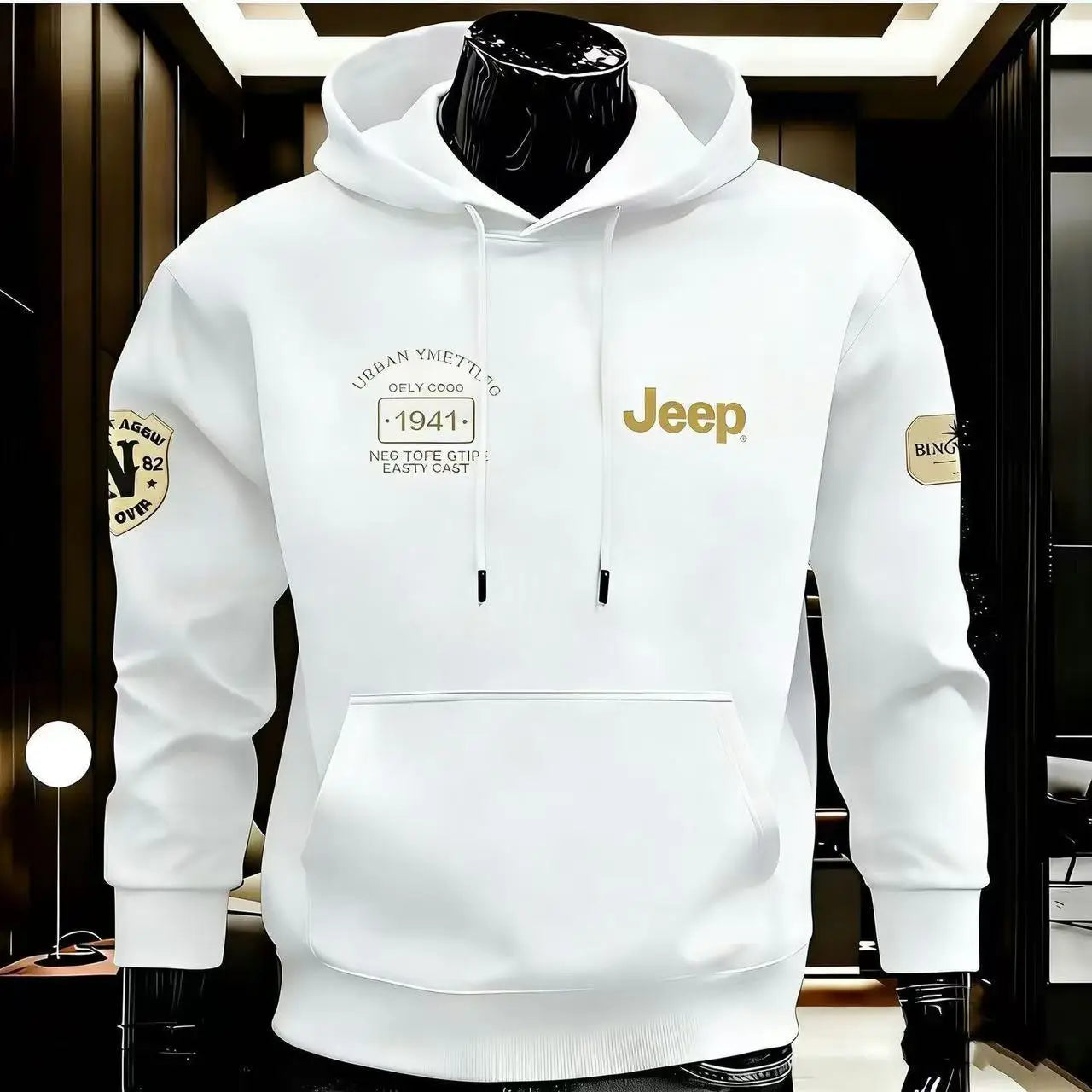 2026 Jeep New Products High-quality Pure Cotton Hooded Sweatshirt for Spring and Autumn, Casual and Fashionable Sports Top