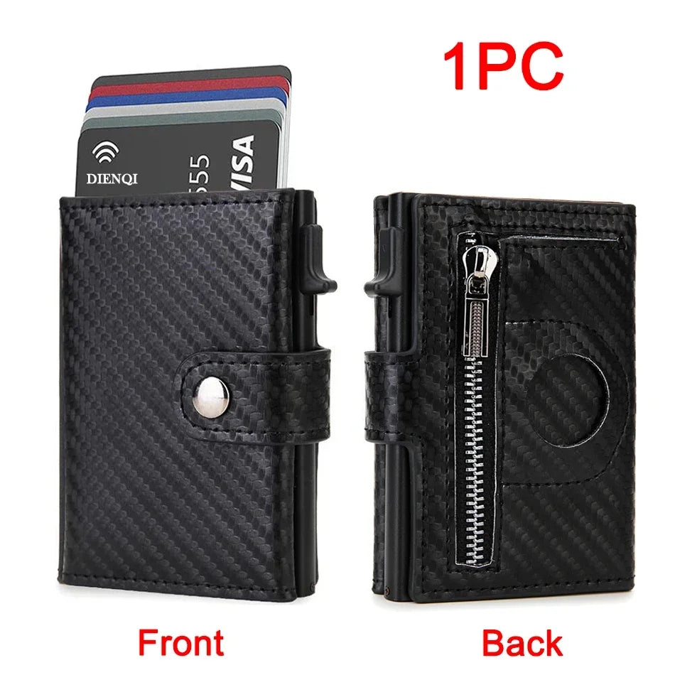 Leather Airtag Men Wallets Luxury Credit Card Holder Wallets for Air Tag Tracker Gifts for Men Custom Slim Wallet Money Bag