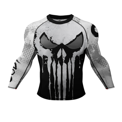 Popular Manufacturer Custom Sublimated Print Rashguard With Rubber Banding Hem Long Sleeves UV Sportswear Men Sport Gym T shirt