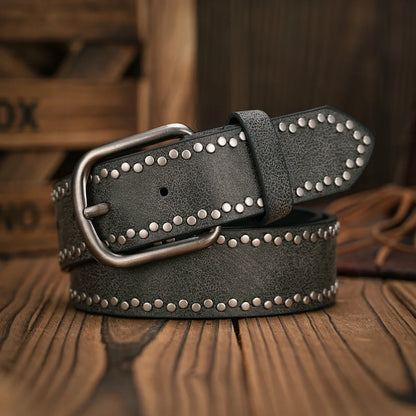 Vintage and fashion collision! PU leather alloy buckle waistband, for both men and women, to create a personalized western style