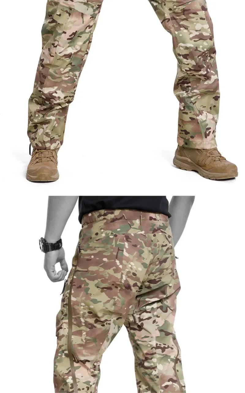 Outdoor Hard Shell Gen2 Camping Hiking Mountaineering Pants Fully zippered Leg Waterproof Windproof Camouflage Tactical Pants