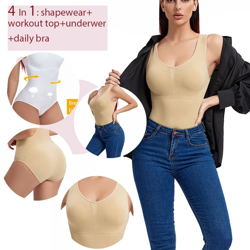 Women Shapewear Bodysuit New Tummy Control Waist Trainer Thong Body Shaper Fajas Colombianas Slimming Underwear