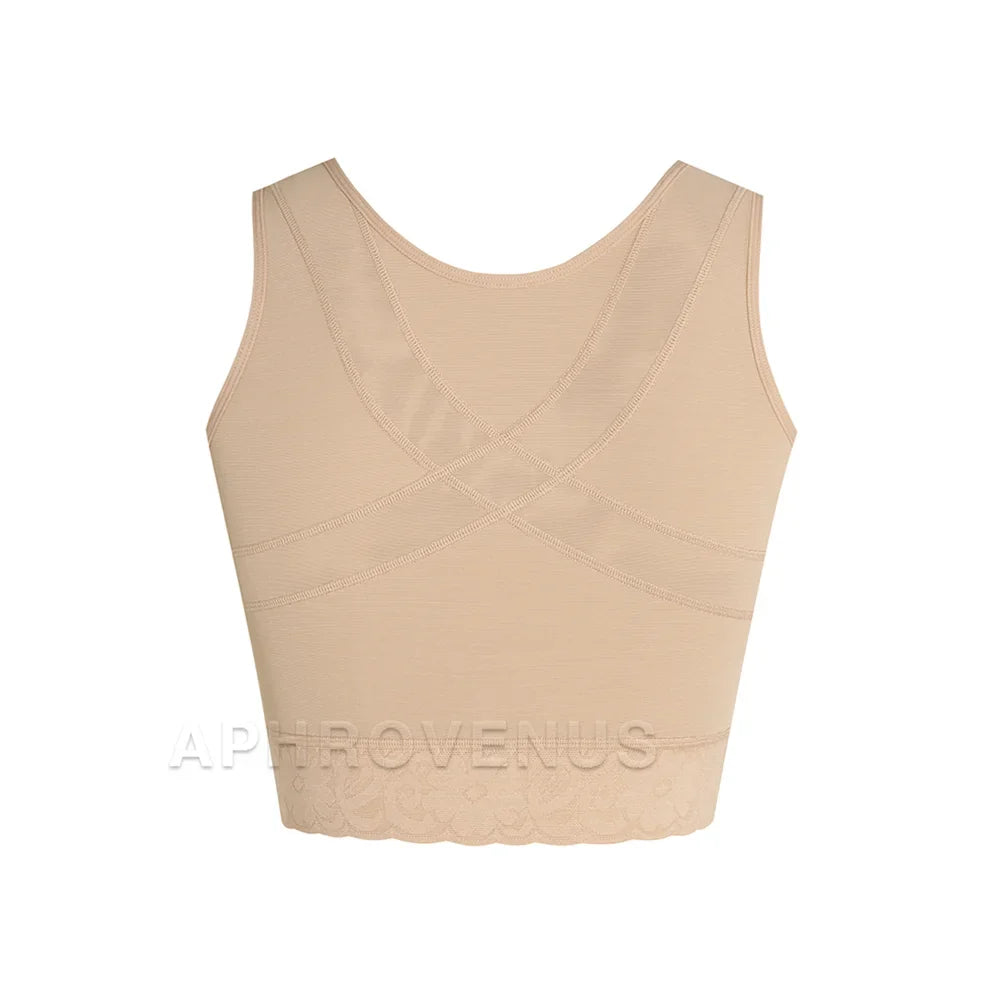 Fajas Colombianas Post-Surgery Compression Vest for Women Sleeveless Body Shaper for Tummy & Waist - Liposuction Recovery Girdle