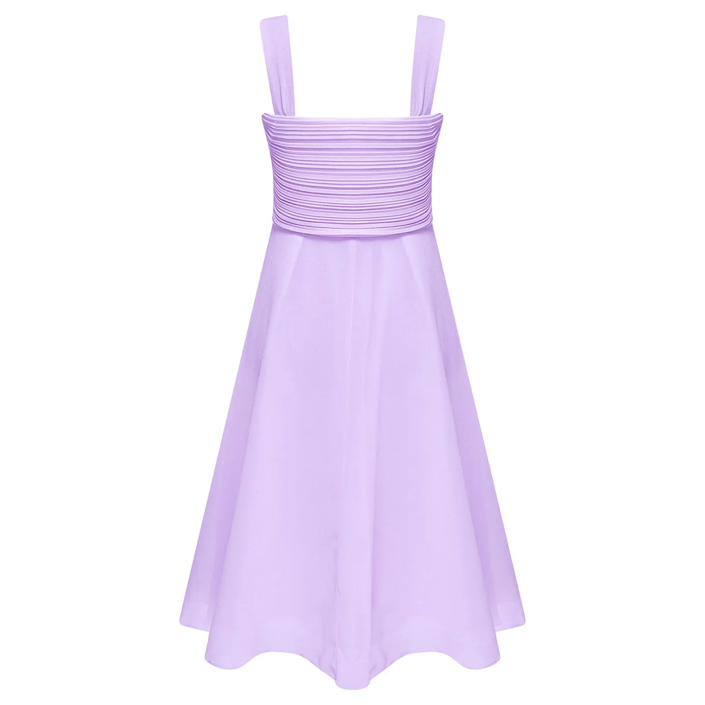 Summer Fashion Flower Girls Dress Wedding Birthday Party Kids Chiffon Dress Sleeveless Ruched Bodice Elegant Princess Dress