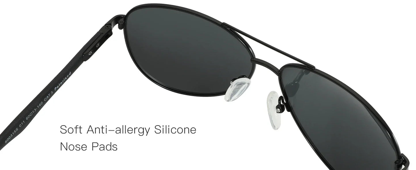 Aluminum Vintage Uv400 Pilot Polarized Sunglasses Shade for Men Driving Fishing Sun Glasses