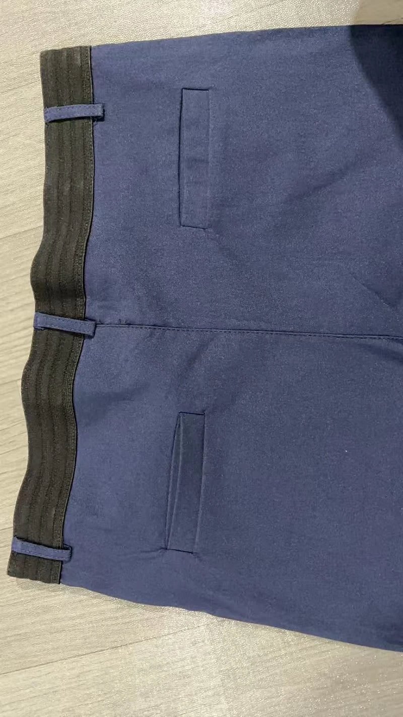 Casual Suit Pants Mens City Work Cotton Trousers Breathable Elastic Waist Pants Spring Autumn Solid Color Slim Versatile Pants