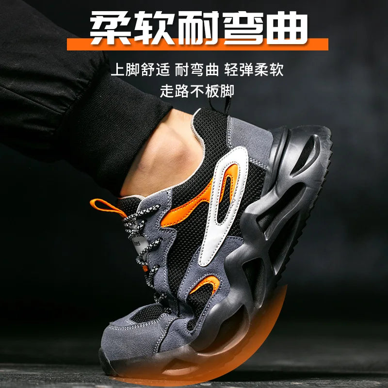 6KV Insulation Blocking Current Work Safety Shoes For Men Lightweight Indestructible Anti-smash Sneakers Steel Toe Cap Boots
