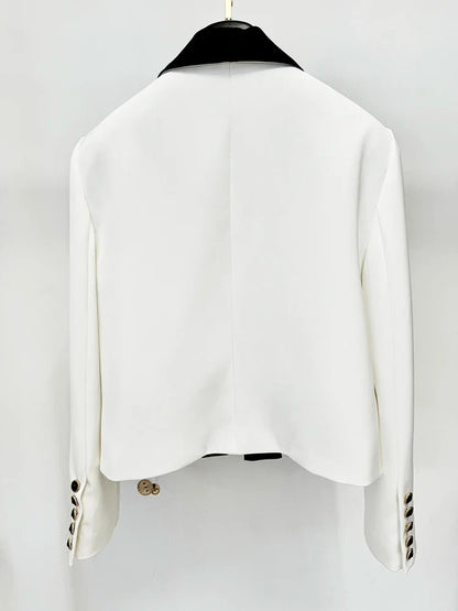 HIGH STREET Newest Fashion 2026 Designer Jacket Women's Shawl Collar Color Block Blazer