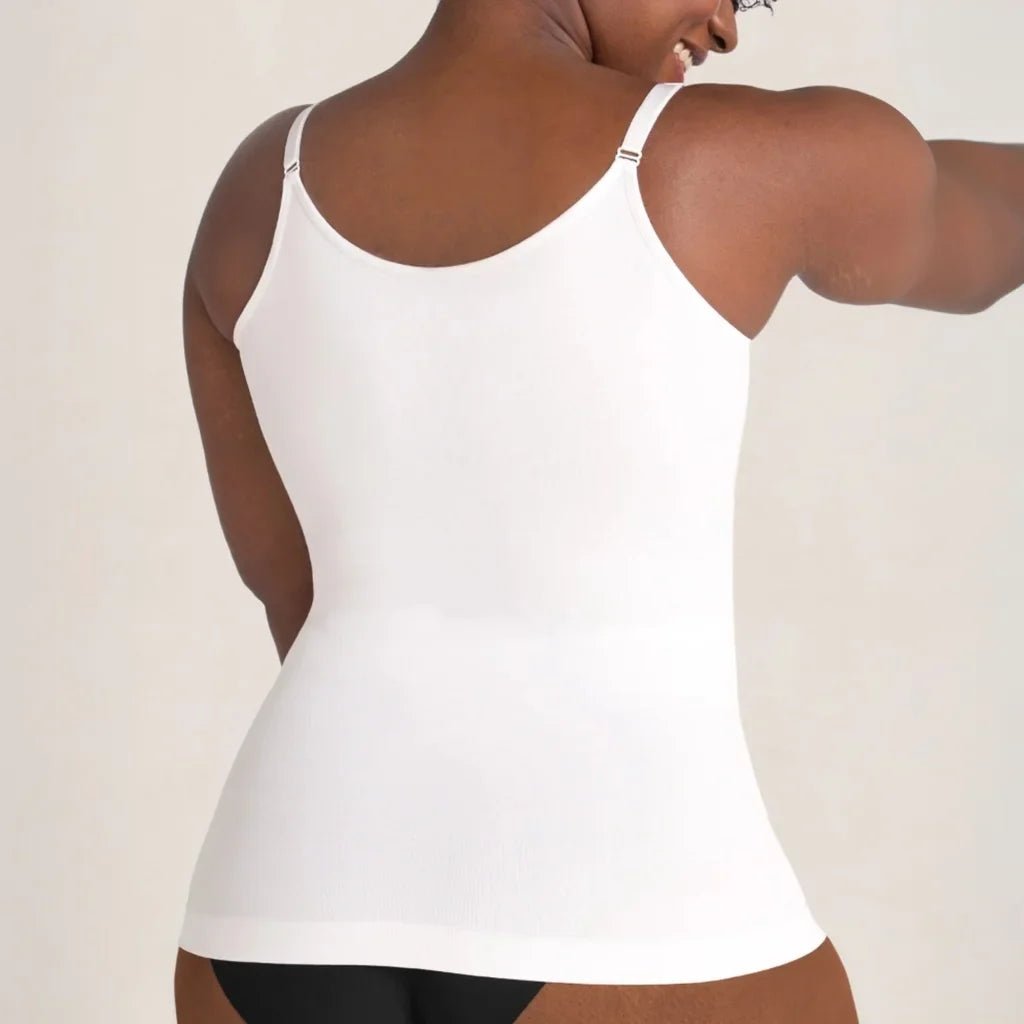 High Quality Women Seamless Cami Single Layer Adjustable Straps Scoop Neck Comfort Body Control Shaping Tank Top