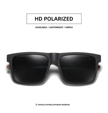 New Arrivals Black Wooden Polarized Sunglasses for Men Bamboo Sunglasses Red UV400 Lenses Fashion Driving Shades S5565