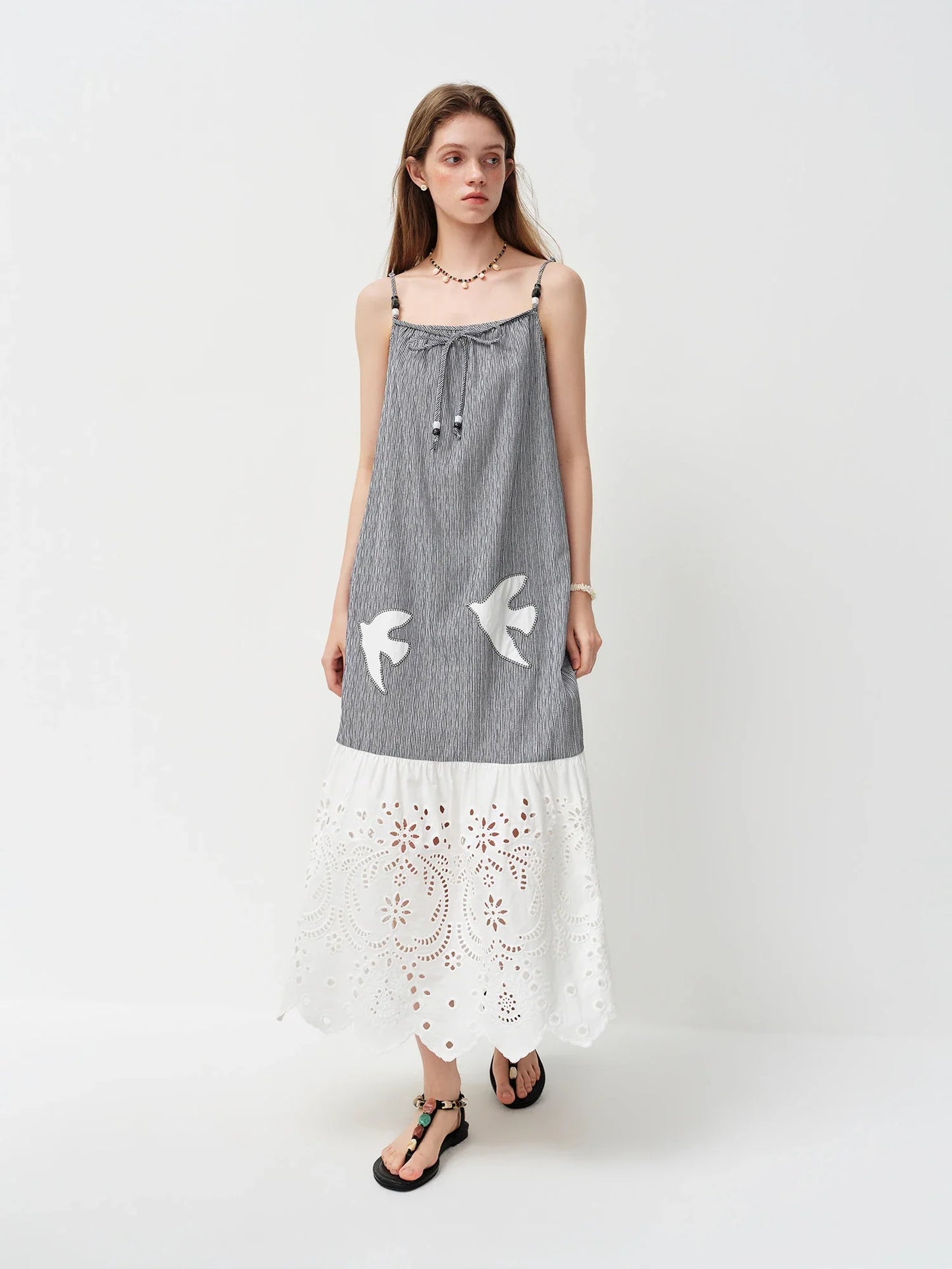 2026 Summer Women's Linen Blend Spaghetti Strap Maxi Dress - Elegant Beach Cover Up for Resort and Vacation Outfits