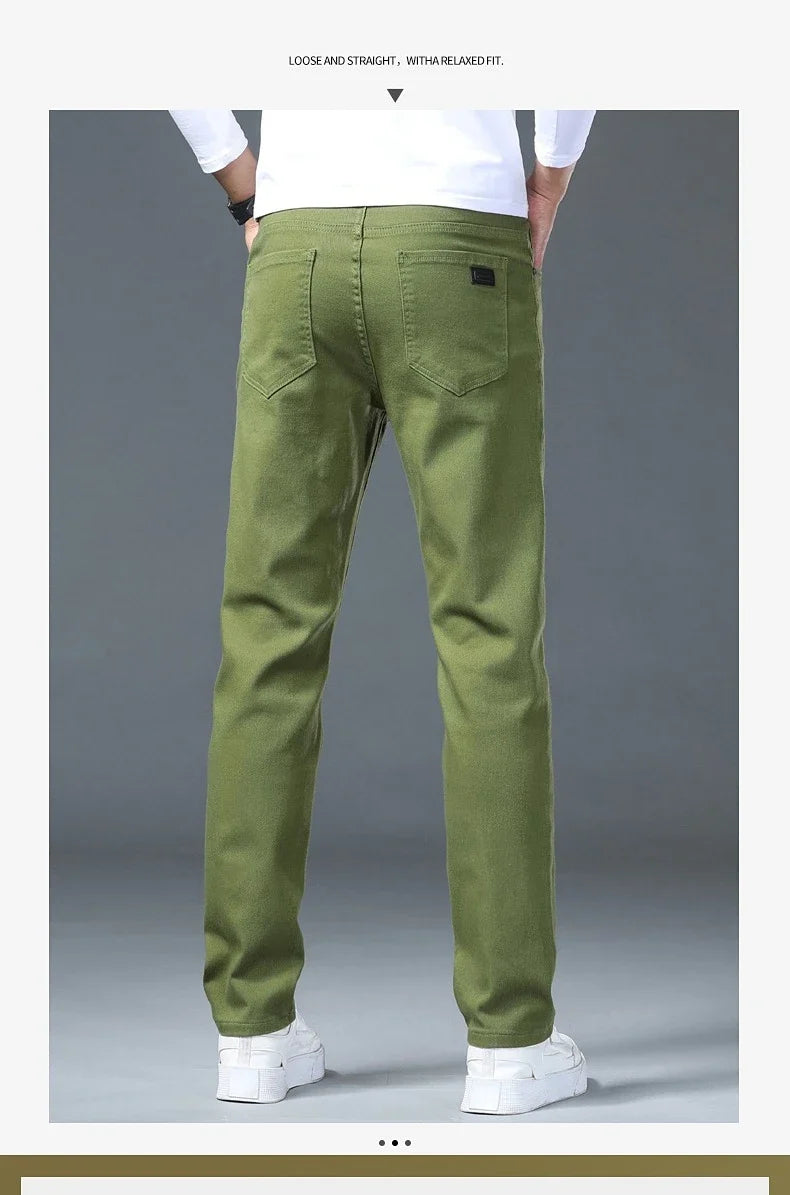 New Autumn Stretch Jeans Men's Clothing Slim Fashion Comfortable Hip-hop High Streetwear Male Elasticity Denim Trousers