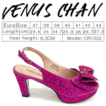 Elegant Italian Women's Party Shoe and Bag Set – Chic Champagne Rhinestone Peep-Toe High Heel Sandals Perfect for Weddings
