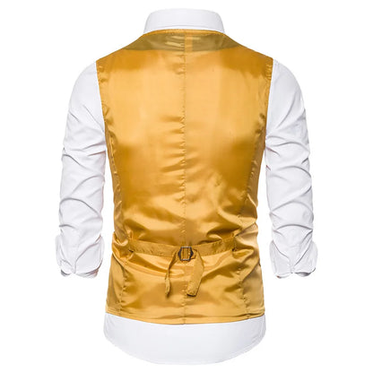 2026 Men's Shiny Gold Sequin Glitter Embellished Blazer Waistcoat Night Club Blazer Wedding Party Waistcoat Stage Singers Vest