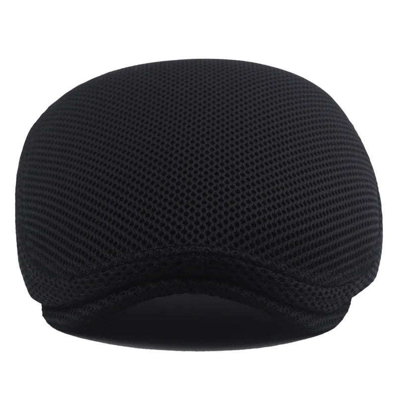 Men Women Hat Adjustable Newsboy Beret Ivy Cap Cabbie Flat Caps  Breathable Mesh Summer