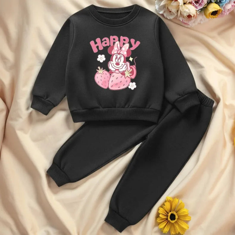Spring Fall New Style Girls Sweatsuit Tracksuit Kids Casual O Neck Hoodies and Long Pant 2pcs Sets Child Sport Clothing Set