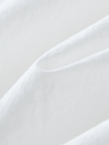 2026 Spring Women's Relaxed Fit Stand Collar Shirt Soft Touch Oversized Blouse White Blue Healing Commute Minimalist Style