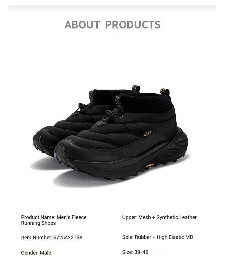 Men Winter Boots High-Top Thermal Ankle Support  Fleece Lined Ice Grip Abrasion-Resistant Sneakers Male 672542215A