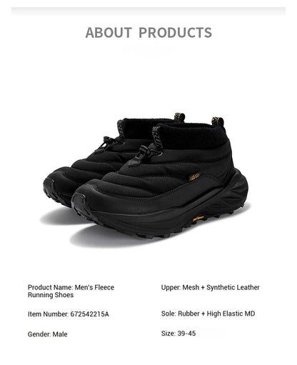 Men Winter Boots High-Top Thermal Ankle Support  Fleece Lined Ice Grip Abrasion-Resistant Sneakers Male 672542215A