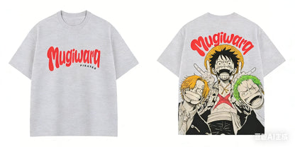 2026 One Piece Men's T-shirt Monkey D. Luffy Roronoa Zoro Sanji Anime Tee Summer and Spring Boy's Short Sleeves Parent-child Y2k