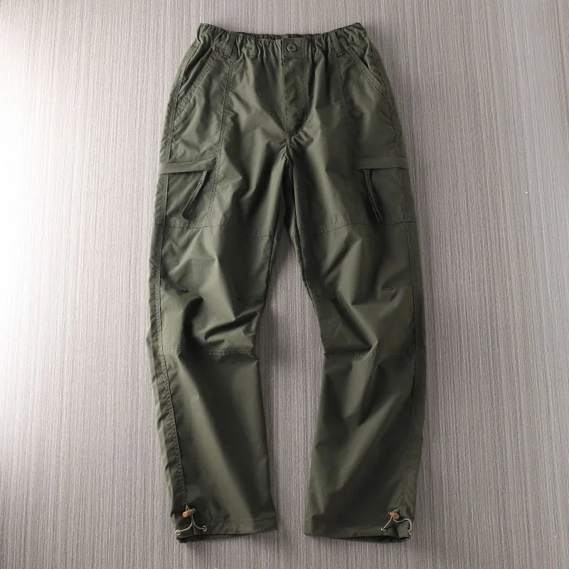 Quick-drying Hiking Pants 2026 Spring Summer Mountain Camp Outdoor Casual Cargo Pants Mens Waterproof Loose Breathable Trousers