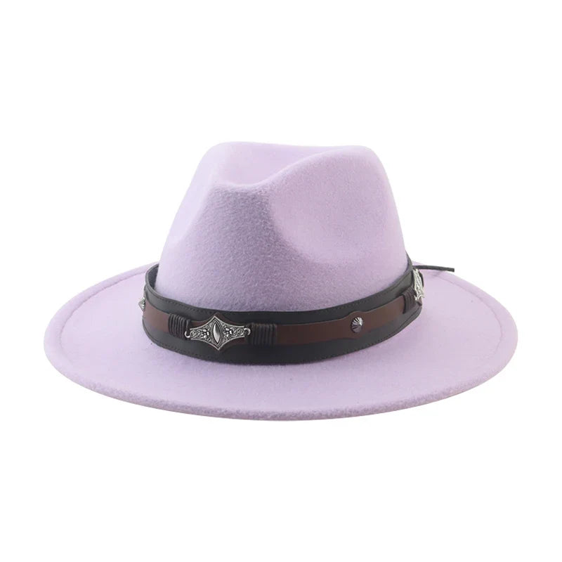 Hat Fedora Hats for Women Hats for Men Cowboy Hat Caps Big Size 62cm Western Cowboy Belt Cow Bands Fedoras Chapeau Feutre Homme