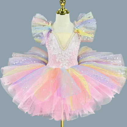 Fashion Ballet Skirt Girls Clothes Children's Dance Costume Summer Performance Princess Dress Baby Tutu Ballet Leotard Vestido