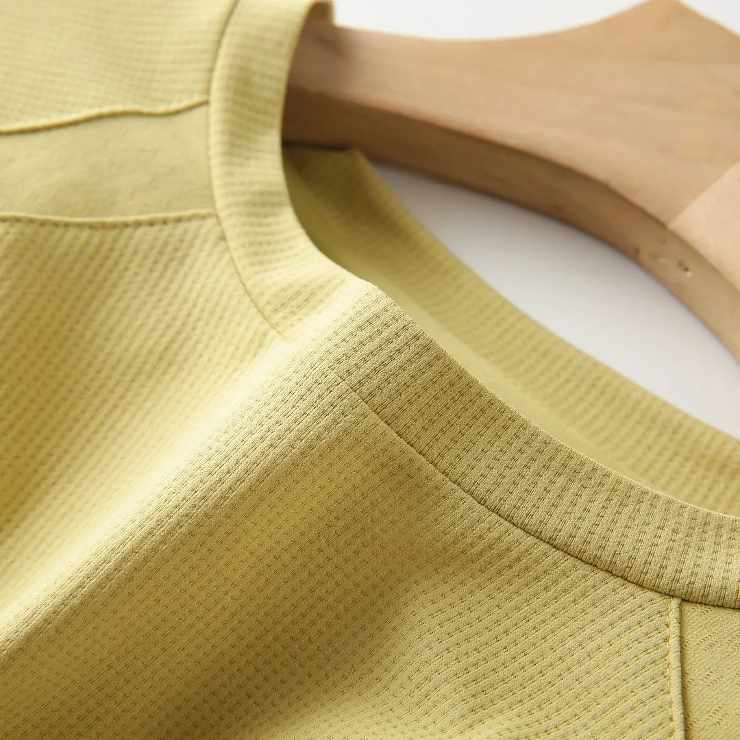 Unisex High-Stretch Breathable Long-Sleeve T-Shirt – Antibacterial, Moisture-Wicking & Quick-Dry with Waffle-Knit Print Outdoor