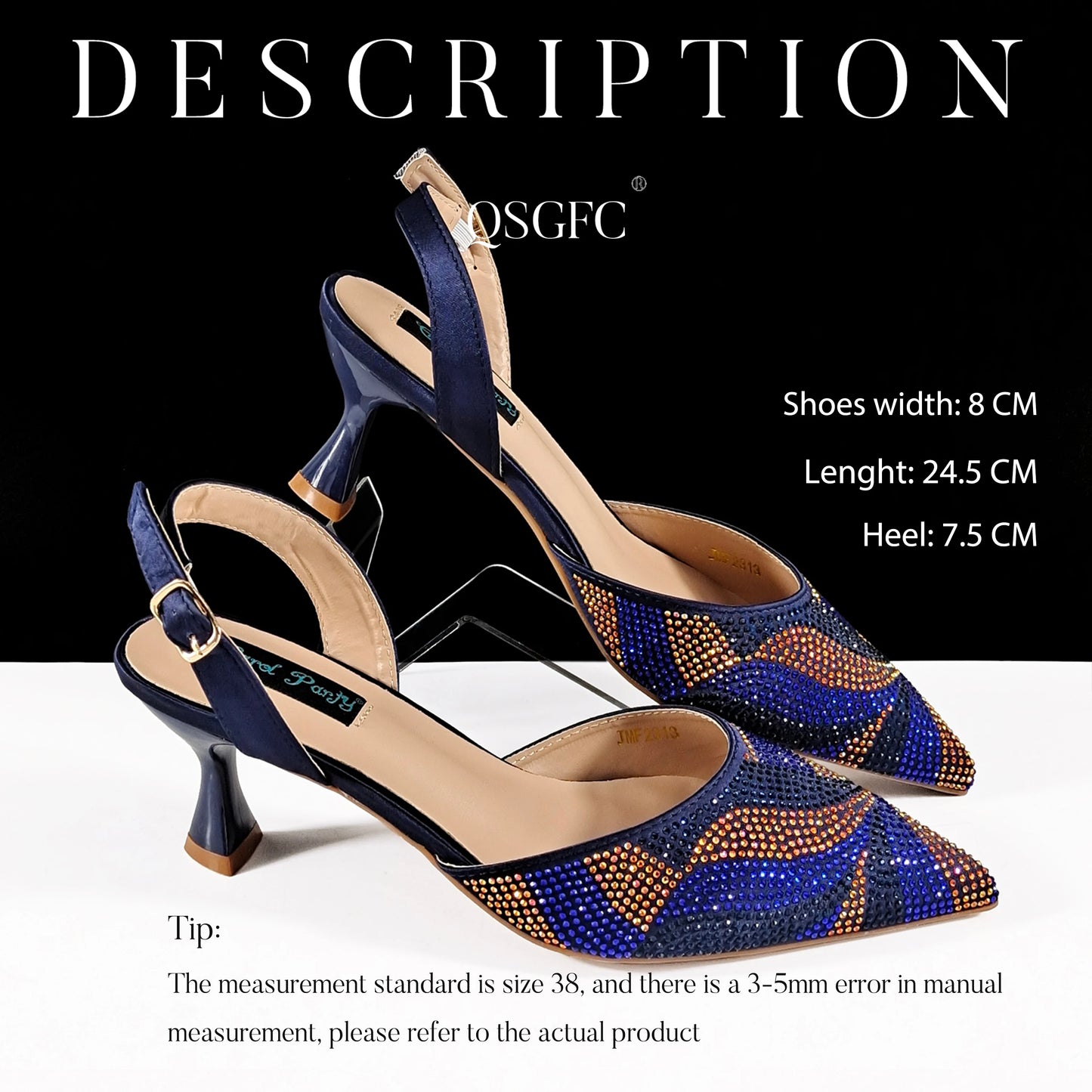Festive Elegance Spot Goods Dazzling Heels and Chic Long Bag Clutch Perfect Combination Of Shoes And Bag for Special Occasions