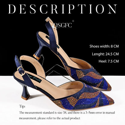 Festive Elegance Spot Goods Dazzling Heels and Chic Long Bag Clutch Perfect Combination Of Shoes And Bag for Special Occasions