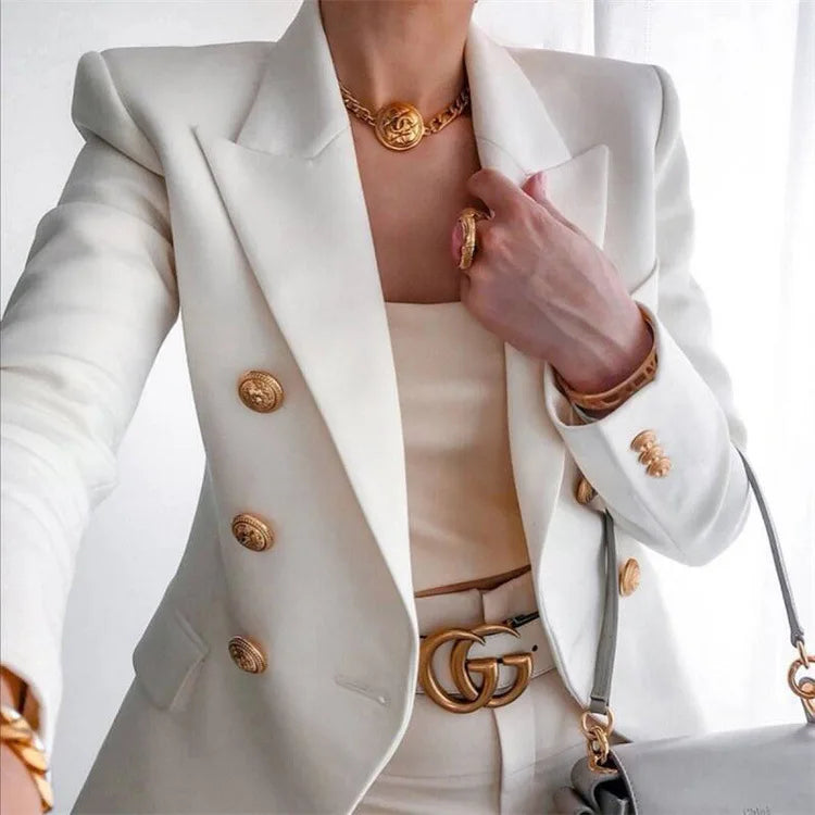 Casual Long Sleeve Blazers Femme Women Coat 2025 Fashion Jacket Outerwears Office Blazer Woman Clothes Spring Autumn