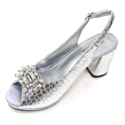 Gold Color Nigeria Fashion Rhinestone-encrusted Ladies Party Shoes And Special Bag High Heels Wedding Handbag