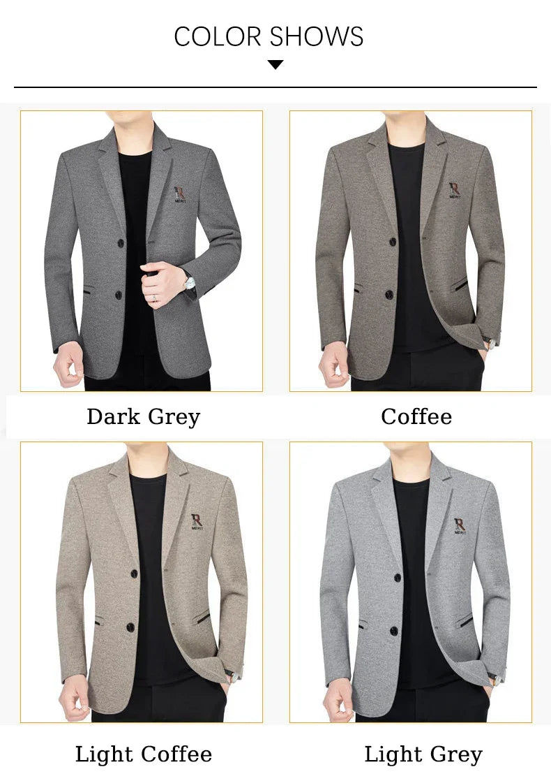 Brand 2026 Spring Business Blazer for Men Solid Autumn Casual Men's Jacket Blazer Fashion Single Breasted Suits Mens