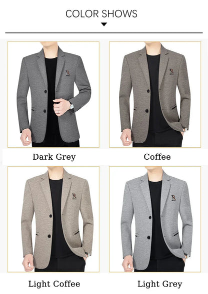 Brand 2026 Spring Business Blazer for Men Solid Autumn Casual Men's Jacket Blazer Fashion Single Breasted Suits Mens